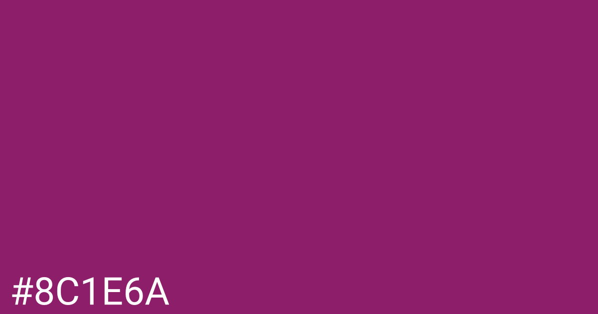 Hex color #8c1e6a graphic
