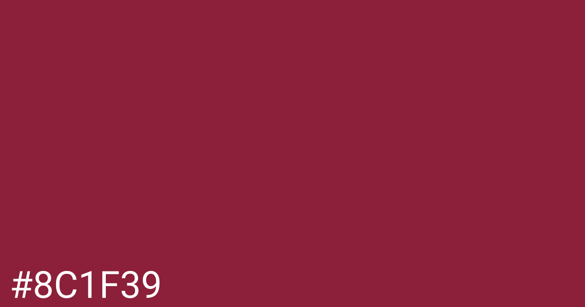 Hex color #8c1f39 graphic