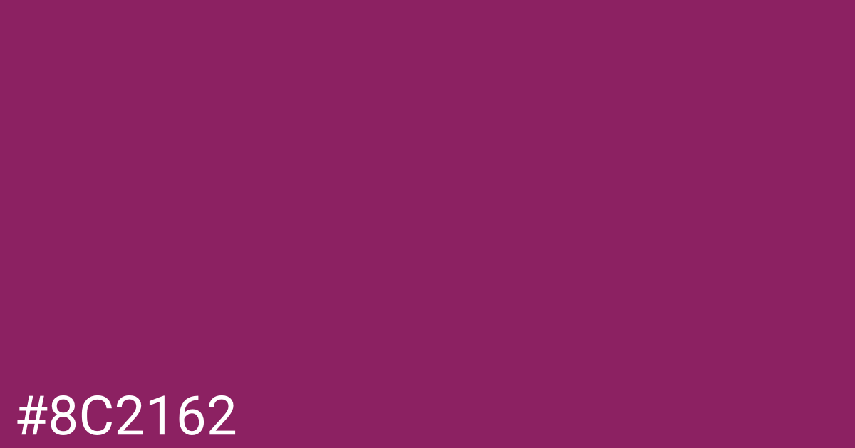 Hex color #8c2162 graphic