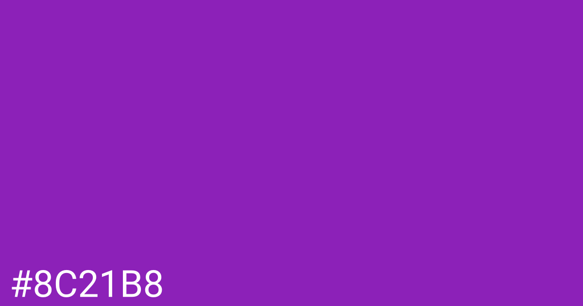 Hex color #8c21b8 graphic