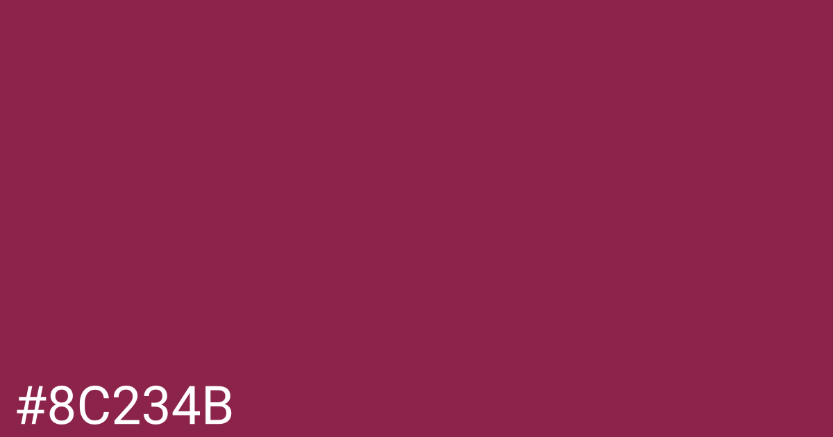 Hex color #8c234b graphic