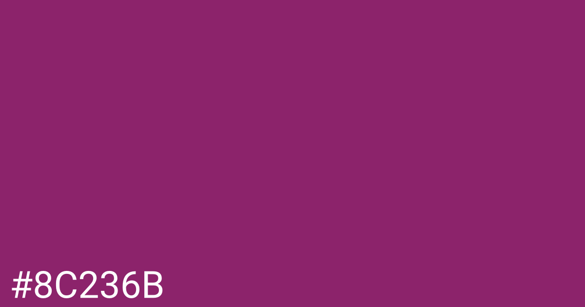 Hex color #8c236b graphic