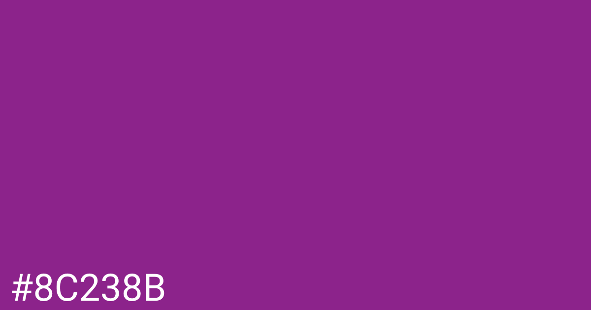 Hex color #8c238b graphic