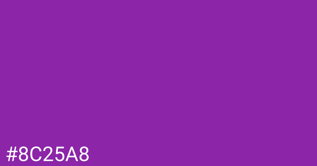 Hex color #8c25a8 graphic
