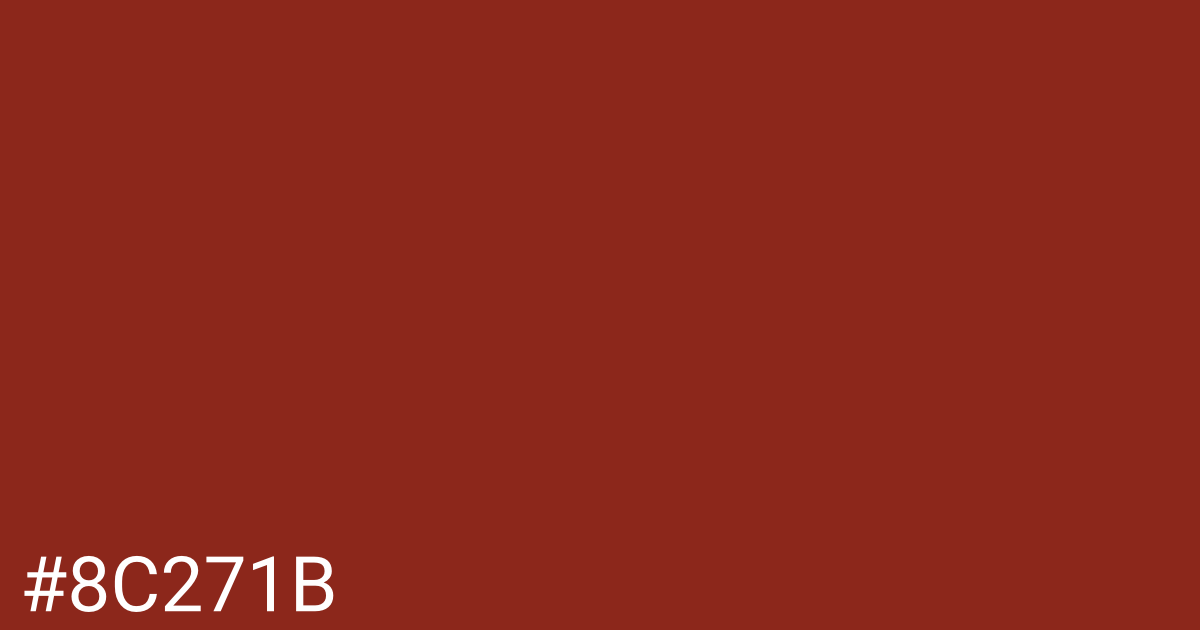 Hex color #8c271b graphic