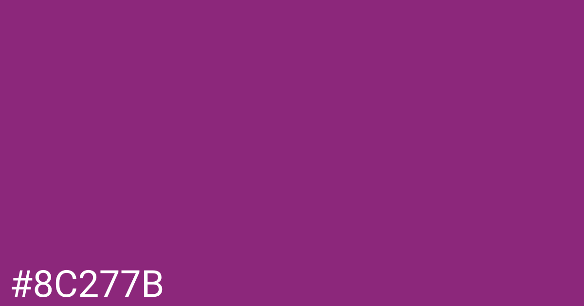 Hex color #8c277b graphic