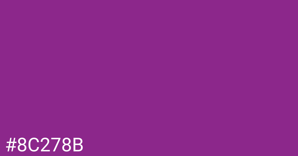 Hex color #8c278b graphic