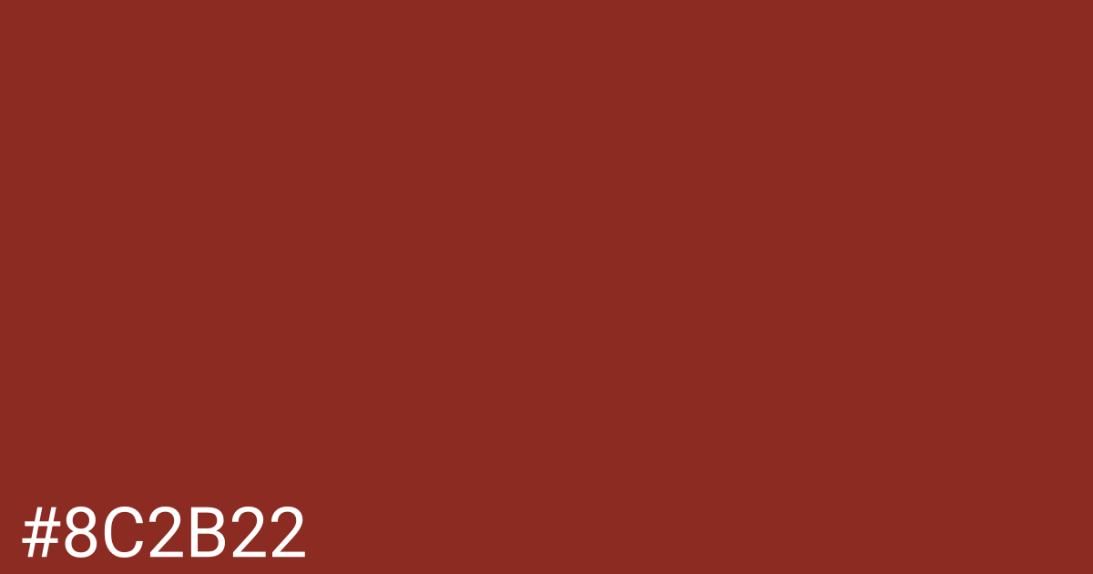 Hex color #8c2b22 graphic