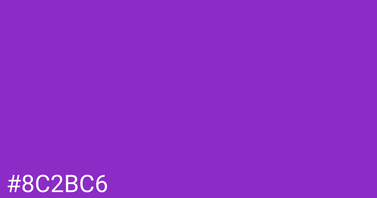 Hex color #8c2bc6 graphic
