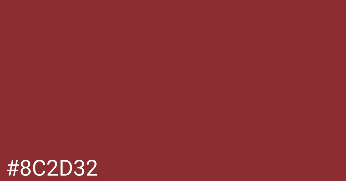 Hex color #8c2d32 graphic