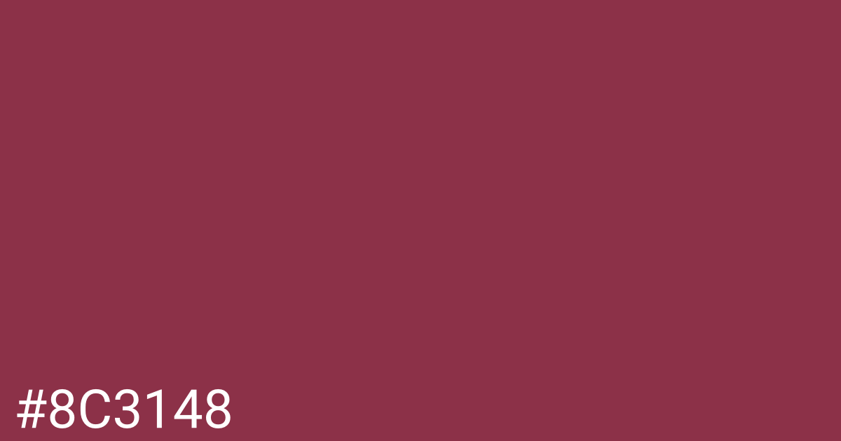 Hex color #8c3148 graphic