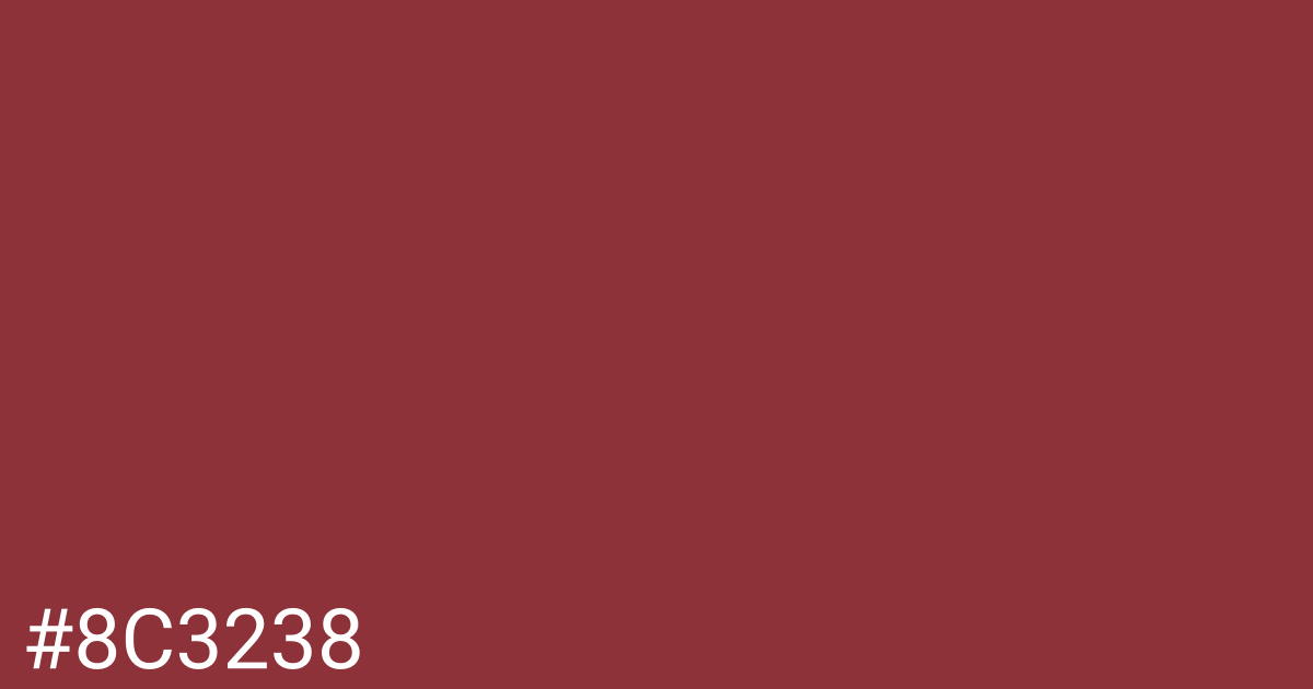 Hex color #8c3238 graphic