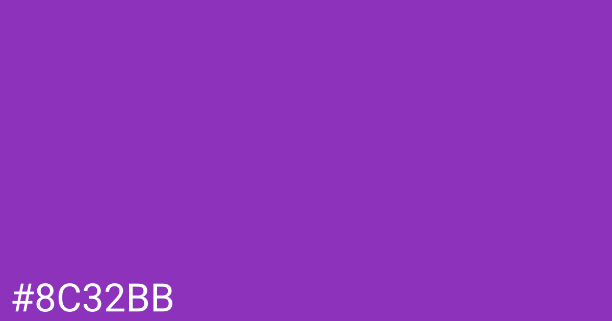 Hex color #8c32bb graphic