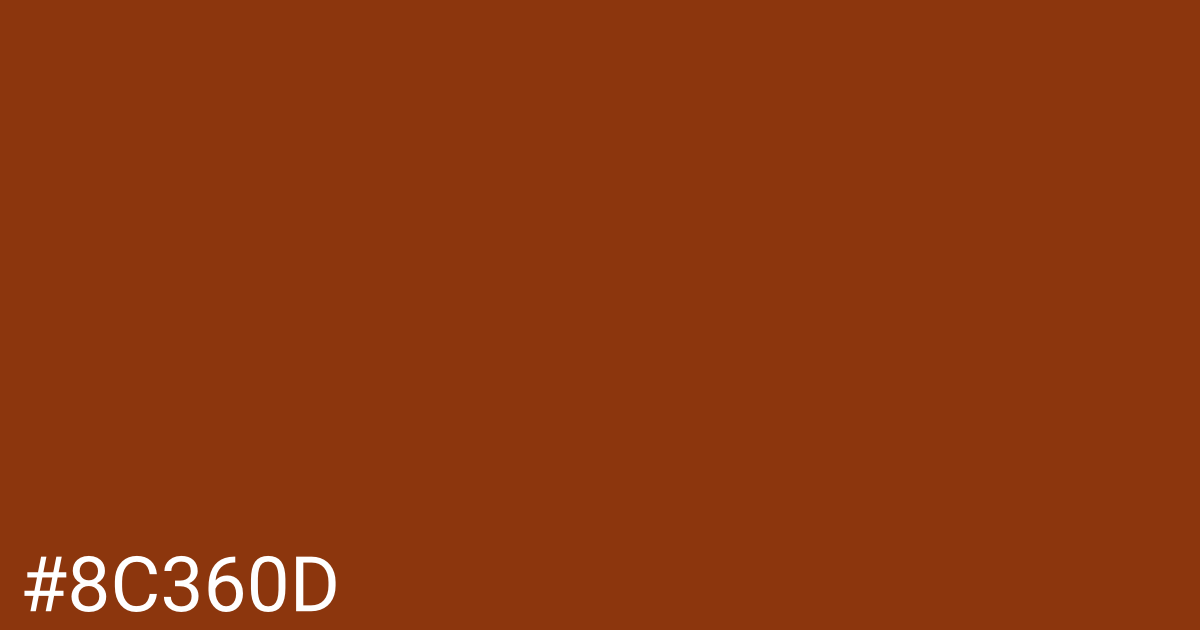 Hex color #8c360d graphic