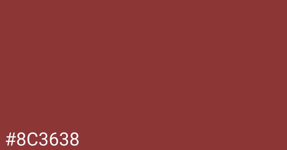 Hex color #8c3638 graphic