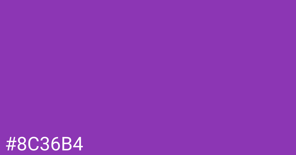 Hex color #8c36b4 graphic