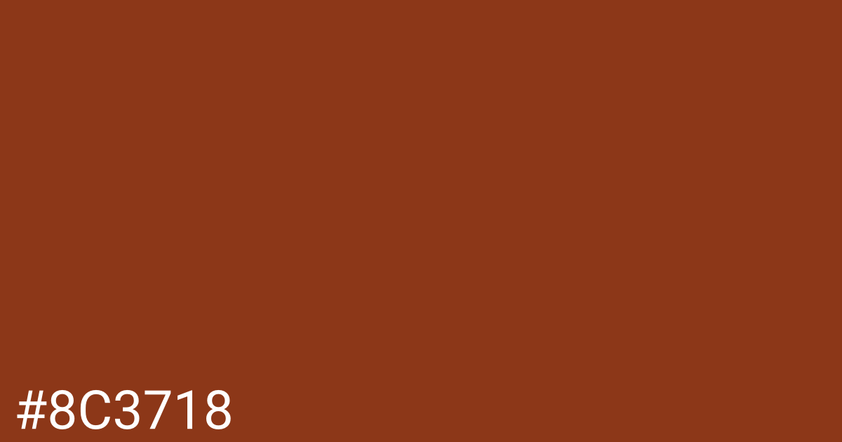 Hex color #8c3718 graphic