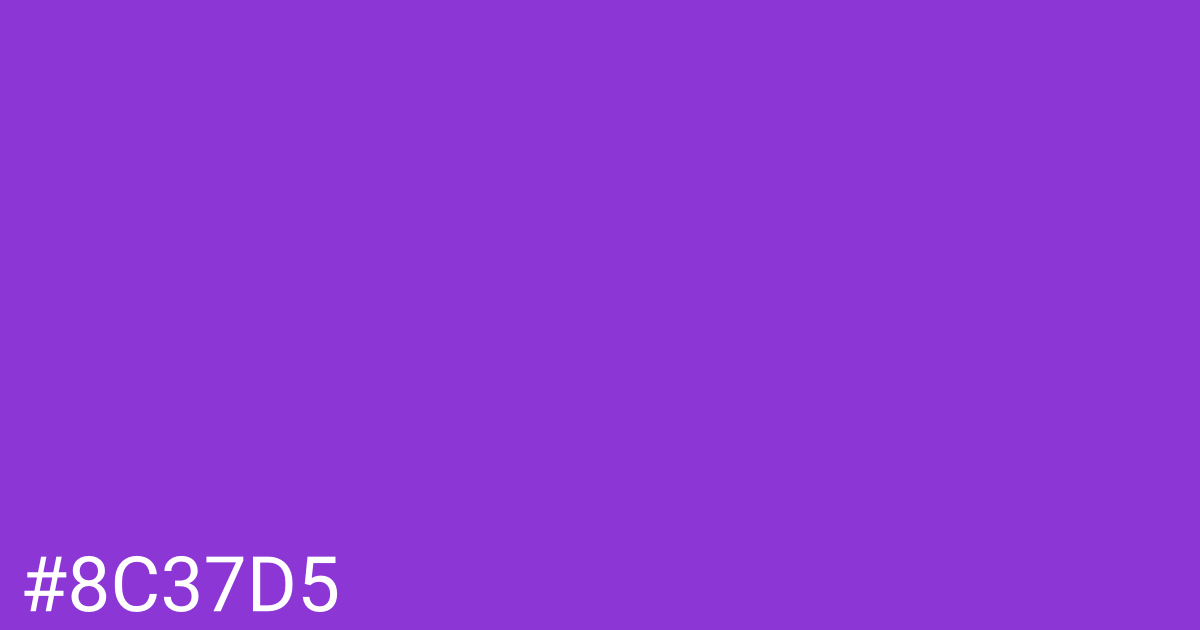 Hex color #8c37d5 graphic