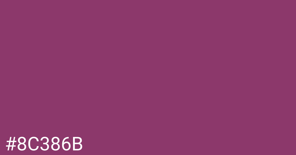 Hex color #8c386b graphic