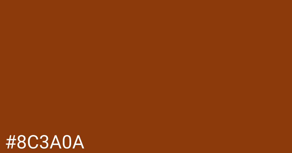 Hex color #8c3a0a graphic
