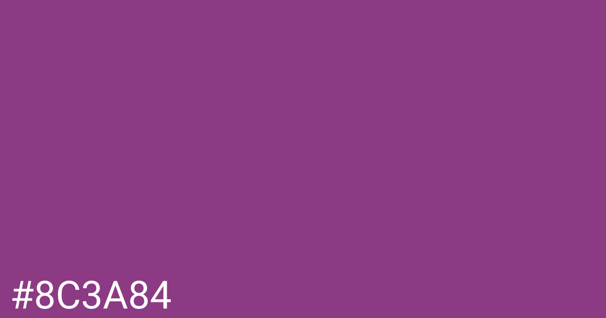 Hex color #8c3a84 graphic