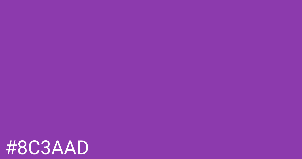 Hex color #8c3aad graphic