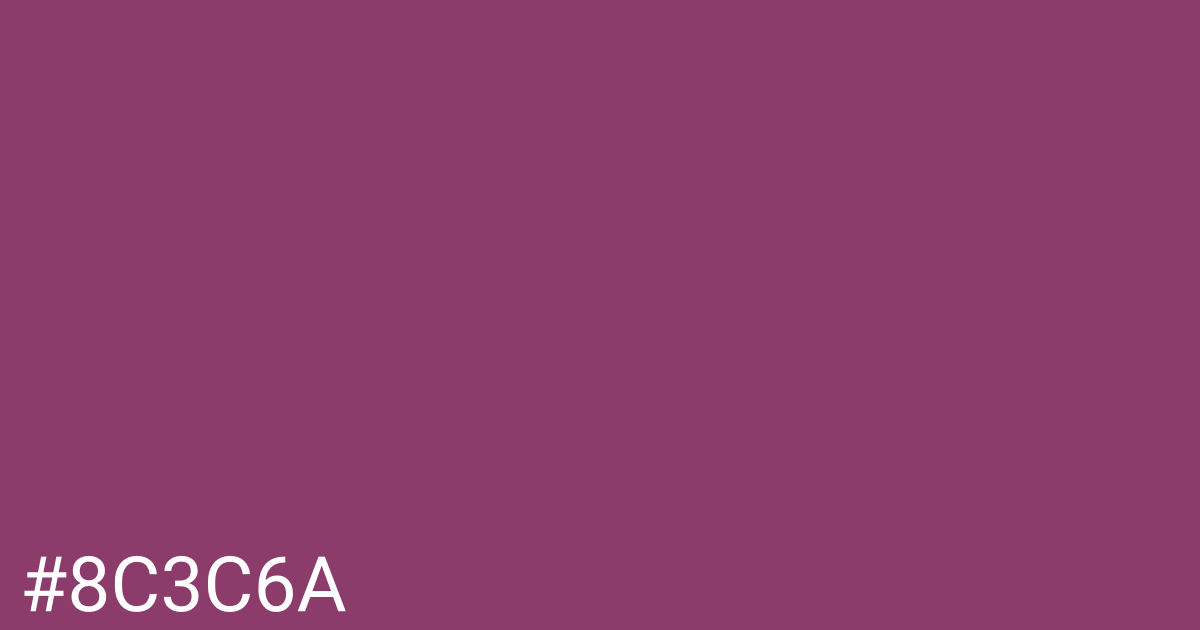 Hex color #8c3c6a graphic