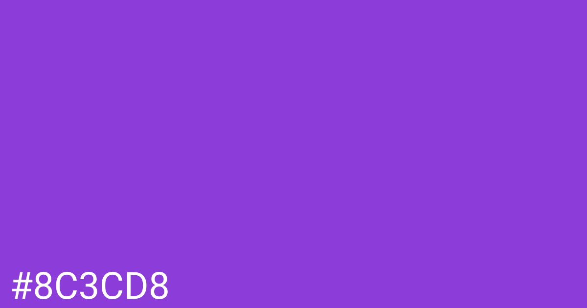 Hex color #8c3cd8 graphic