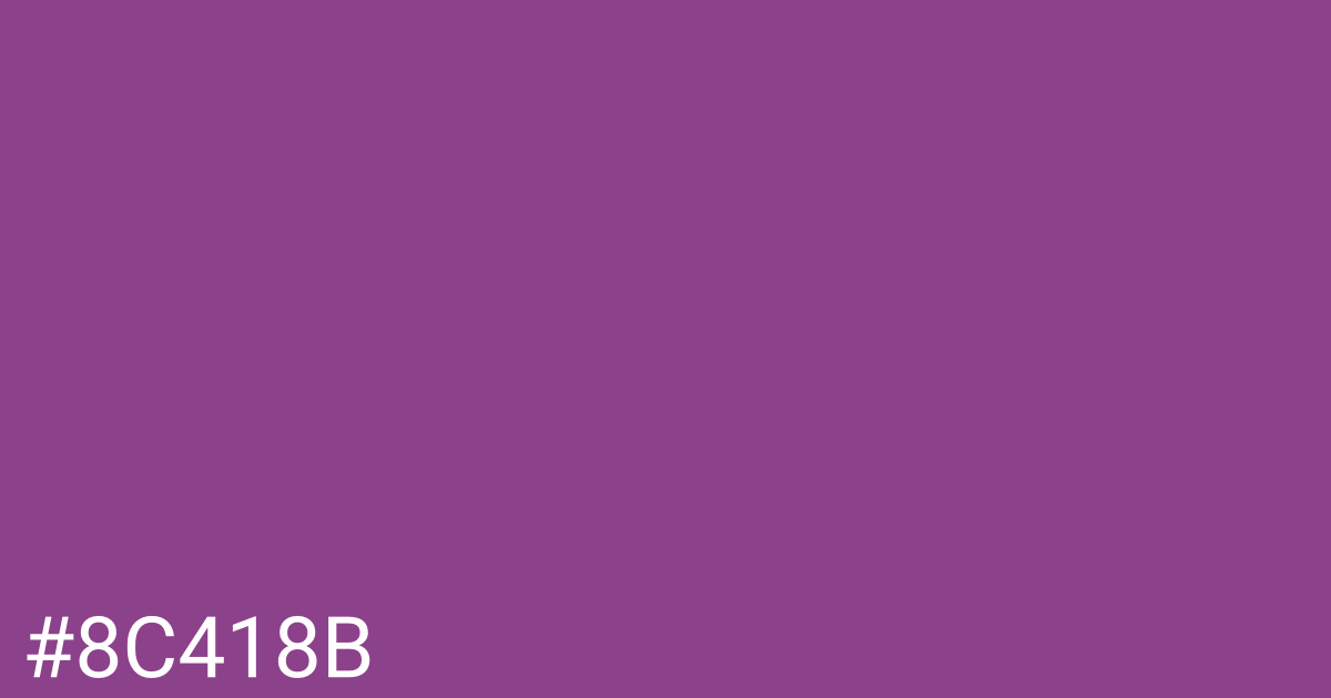 Hex color #8c418b graphic