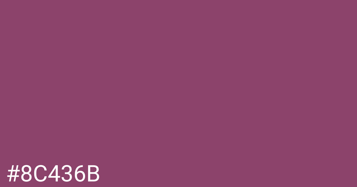 Hex color #8c436b graphic