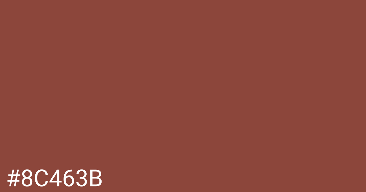 Hex color #8c463b graphic