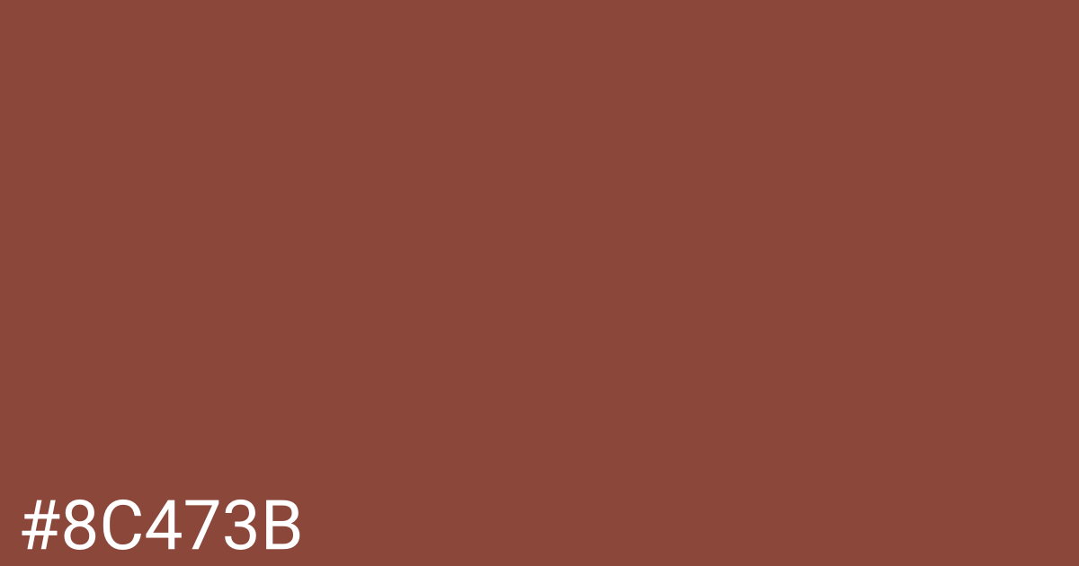 Hex color #8c473b graphic