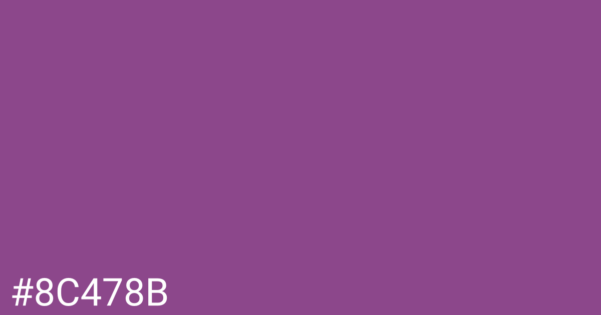 Hex color #8c478b graphic