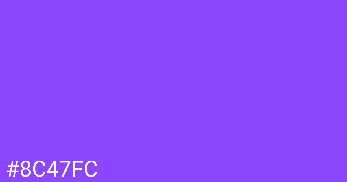 Hex color #8c47fc graphic