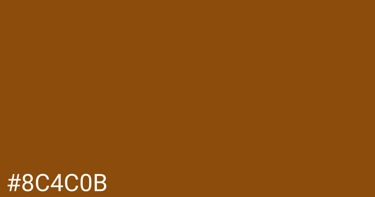 Hex color #8c4c0b graphic