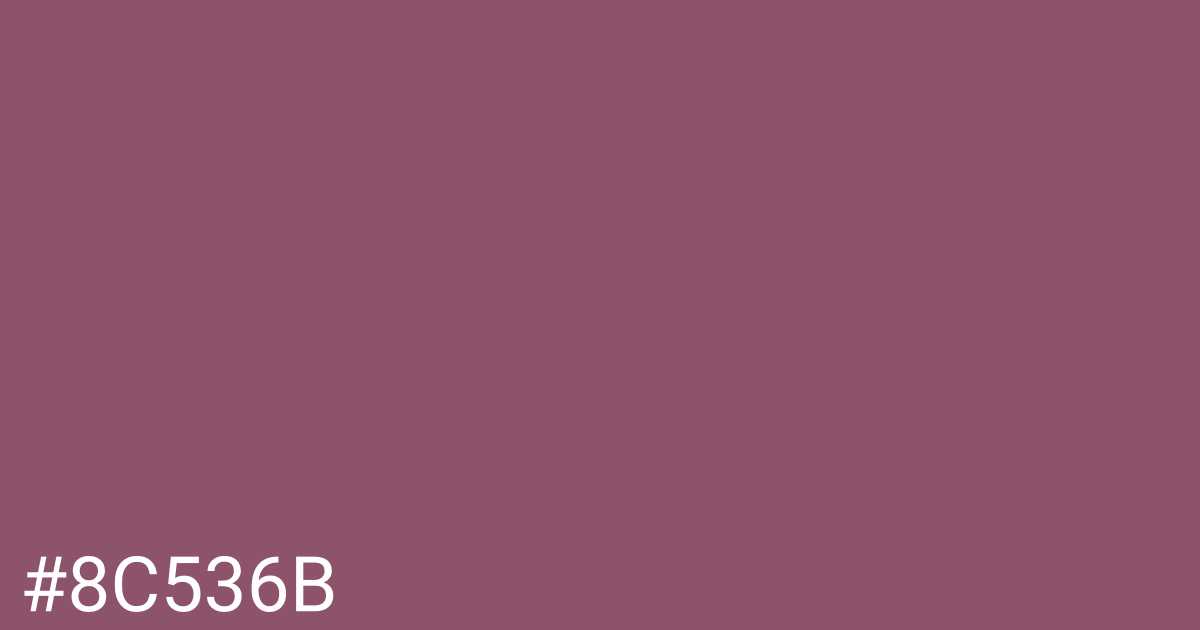 Hex color #8c536b graphic