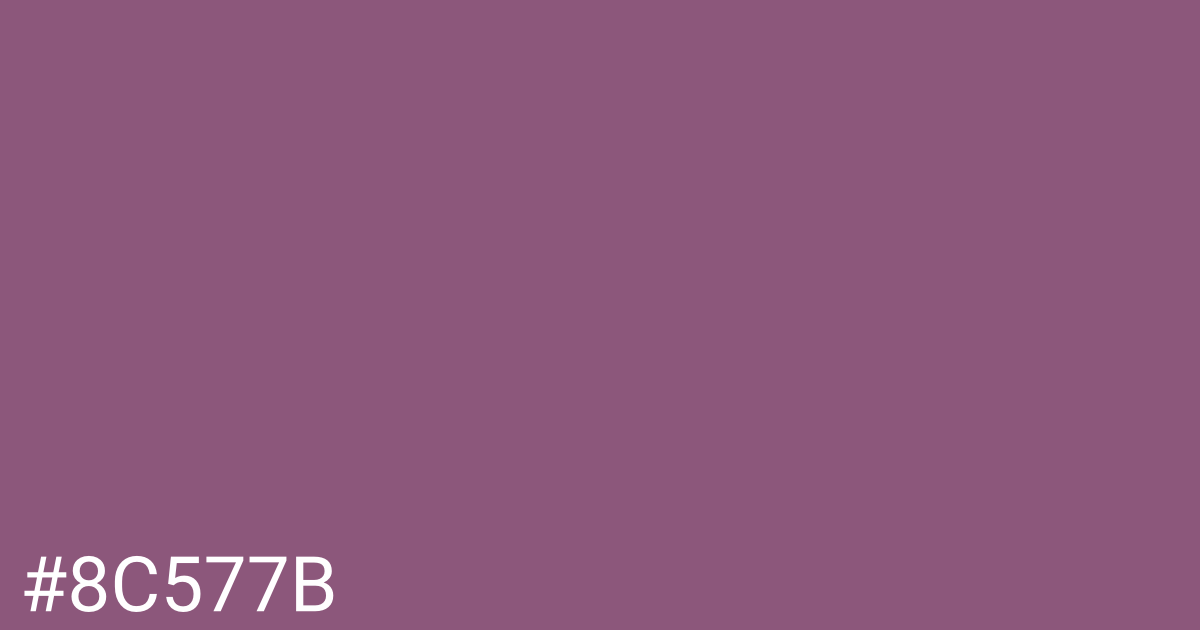 Hex color #8c577b graphic