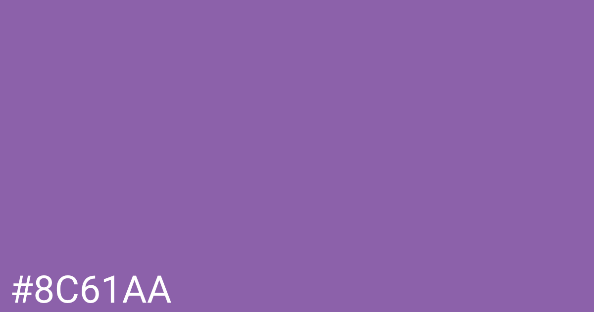 Hex color #8c61aa graphic
