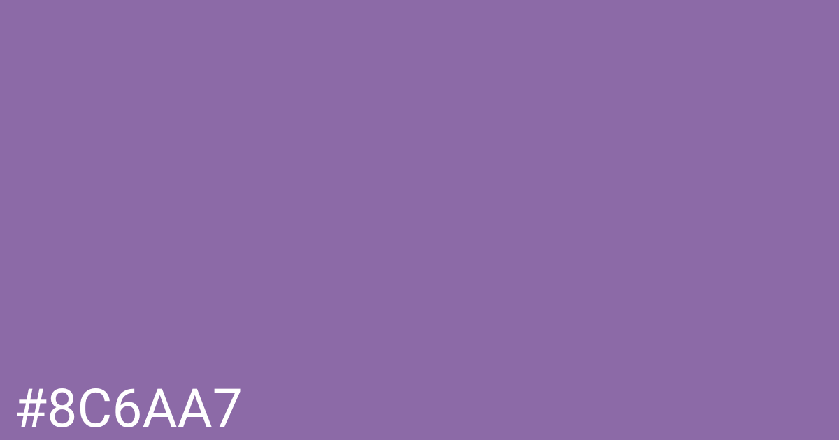 Hex color #8c6aa7 graphic