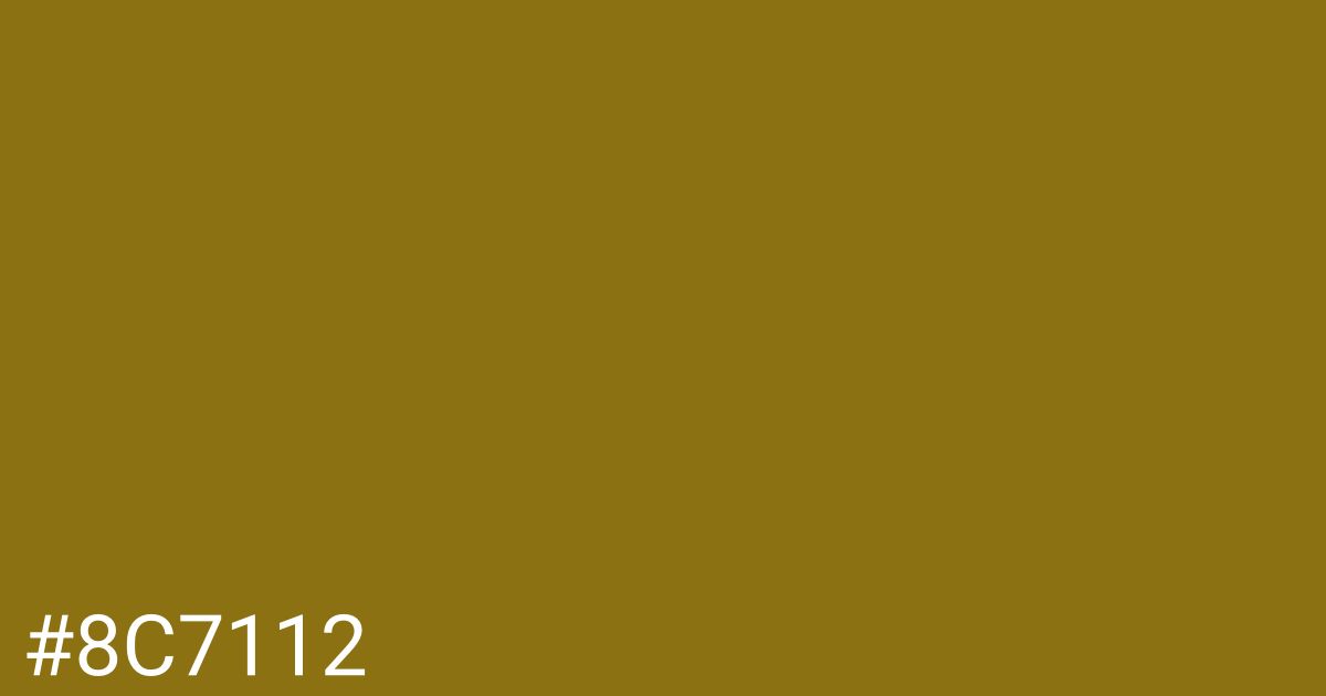 Hex color #8c7112 graphic