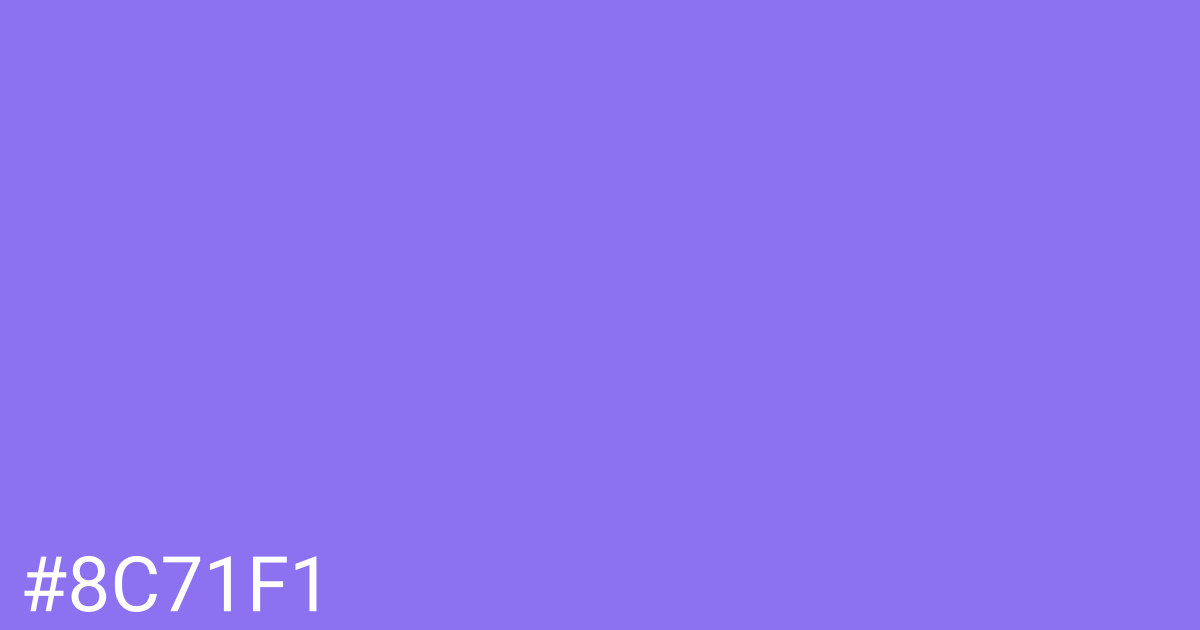 Hex color #8c71f1 graphic