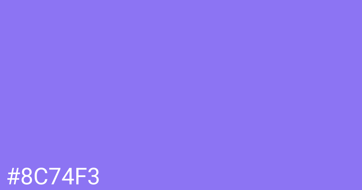 Hex color #8c74f3 graphic