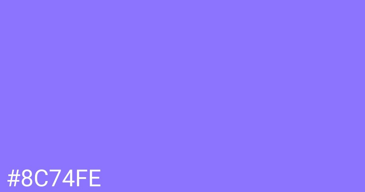 Hex color #8c74fe graphic