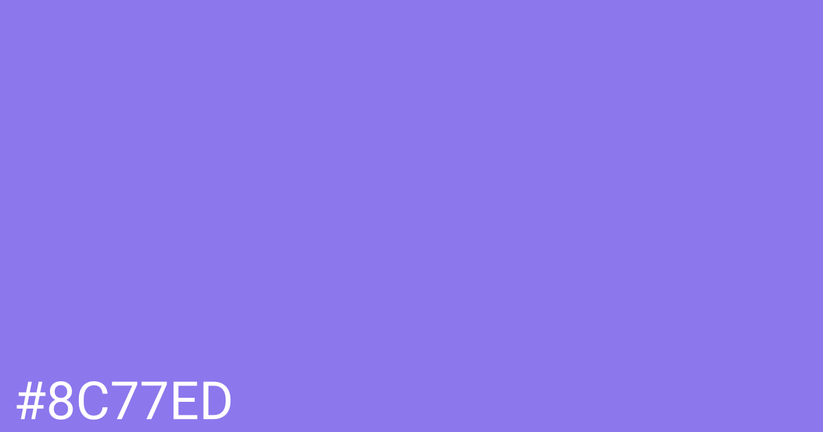 Hex color #8c77ed graphic