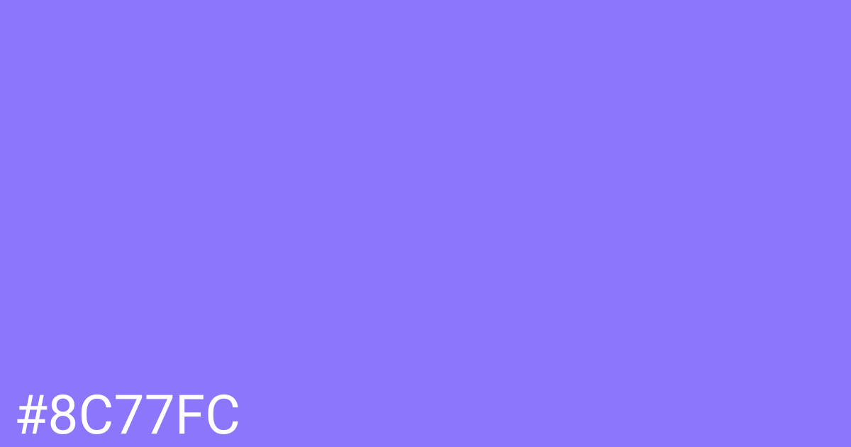 Hex color #8c77fc graphic