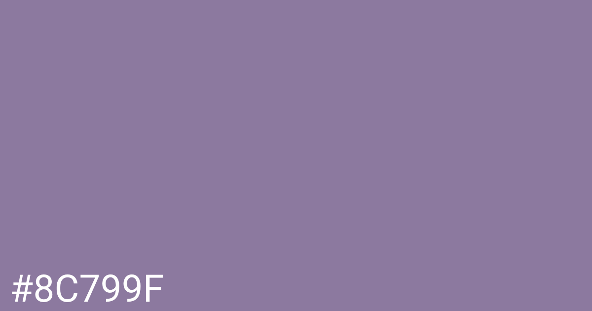 Hex color #8c799f graphic