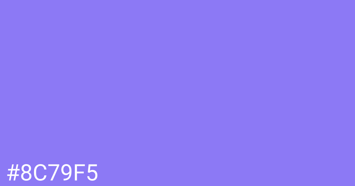 Hex color #8c79f5 graphic