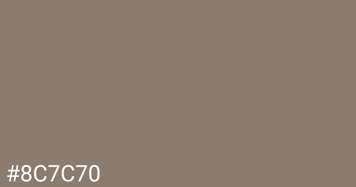 Hex color #8c7c70 graphic