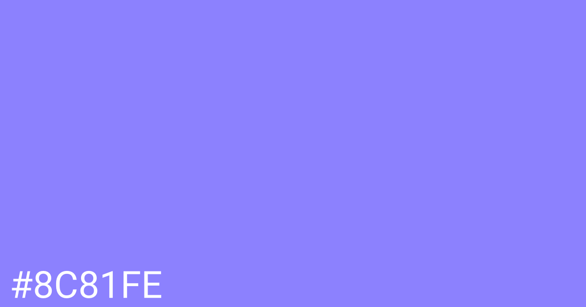 Hex color #8c81fe graphic