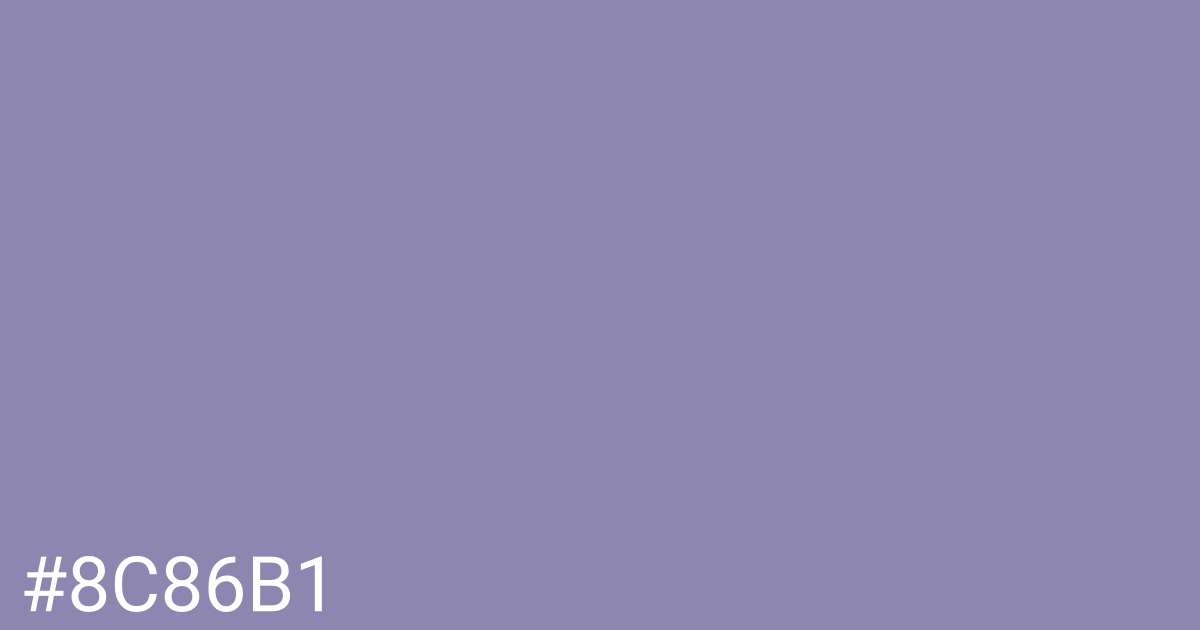 Hex color #8c86b1 graphic